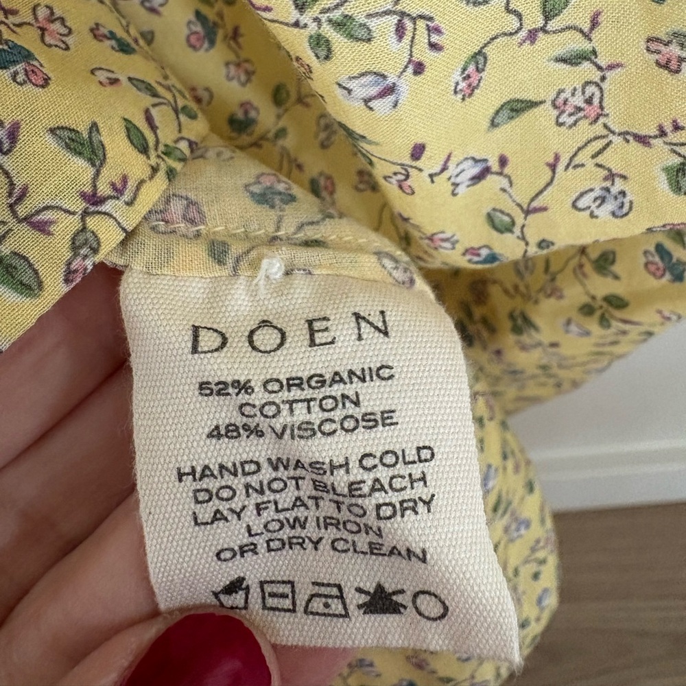 DOEN Irina Dress Moonflower Floral Print Yellow medium - Picture 7 of 9
